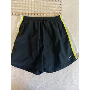 Nike Dri-Fit Running Shorts Womens L Black Swoosh Logo Back Activewear